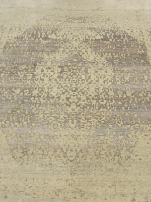 Isa Wool & Bamboo Silk Hand-Knotted Rug - Khaki