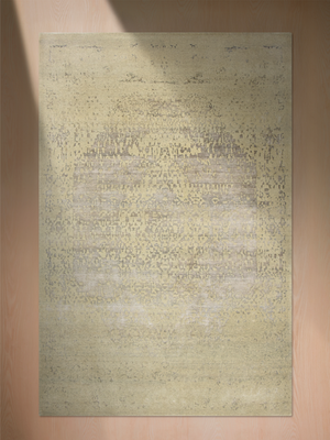 Isa Wool & Bamboo Silk Hand-Knotted Rug - Khaki