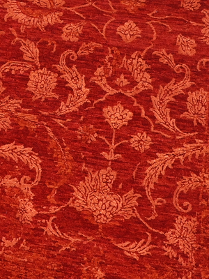Tessara Hand-knotted Wool & Bamboo Silk Rug - Red