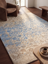 Parin Wool & Bamboo Silk Hand-Knotted Rug - Beige