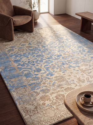 Parin Wool & Bamboo Silk Hand-Knotted Rug - Beige