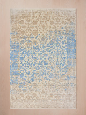 Parin Wool & Bamboo Silk Hand-Knotted Rug - Beige