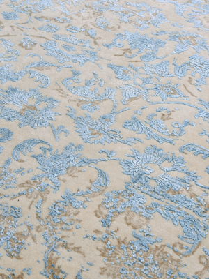Parin Wool & Bamboo Silk Hand-Knotted Rug - Beige