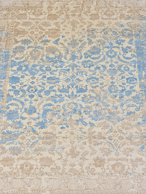 Parin Wool & Bamboo Silk Hand-Knotted Rug - Beige