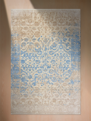 Parin Wool & Bamboo Silk Hand-Knotted Rug - Beige