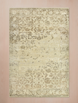 Parin Wool & Bamboo Silk Hand-Knotted Rug - Khaki