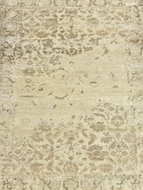 Parin Wool & Bamboo Silk Hand-Knotted Rug - Khaki