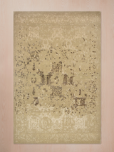 Qavi Wool & Bamboo Silk Hand-Knotted Rug - Khaki