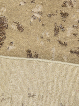 Qavi Wool & Bamboo Silk Hand-Knotted Rug - Khaki