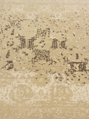 Qavi Wool & Bamboo Silk Hand-Knotted Rug - Khaki
