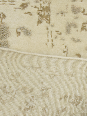 Qavi Wool & Bamboo Silk Hand-Knotted Rug - Beige