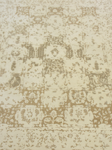 Qavi Wool & Bamboo Silk Hand-Knotted Rug - Beige