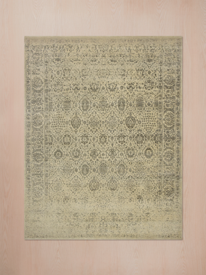 Ronak Wool & Bamboo Silk Hand-Knotted Rug - Khaki