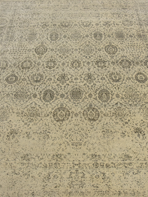 Ronak Wool & Bamboo Silk Hand-Knotted Rug - Khaki