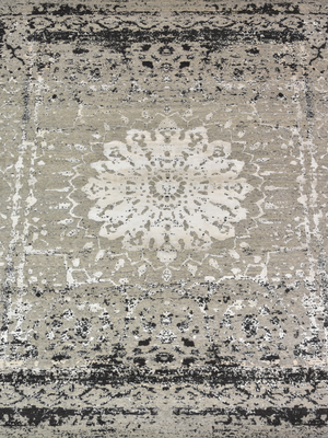 Vorlen Hand-knotted Wool & Bamboo Silk Rug - Brown