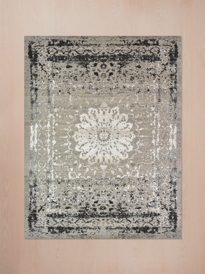 Vorlen Hand-knotted Wool & Bamboo Silk Rug - Brown