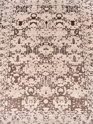 Kaivan Hand-knotted Wool & Bamboo Silk Rug - Almond