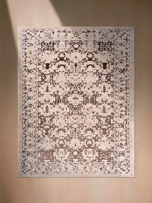 Kaivan Hand-knotted Wool & Bamboo Silk Rug - Almond