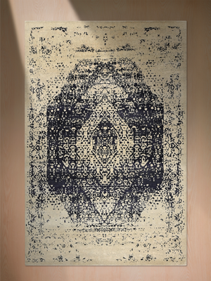 Elowen Hand-knotted Wool & Bamboo Silk Rug - Beige