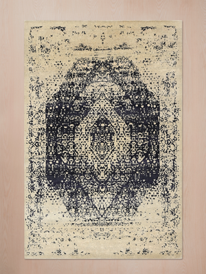 Elowen Hand-knotted Wool & Bamboo Silk Rug - Beige