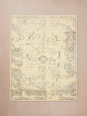 Sama Wool & Bamboo Silk Hand-Knotted Rug - Beige
