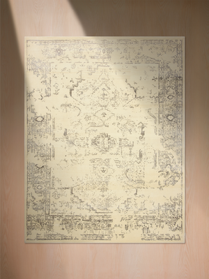 Sama Wool & Bamboo Silk Hand-Knotted Rug - Beige