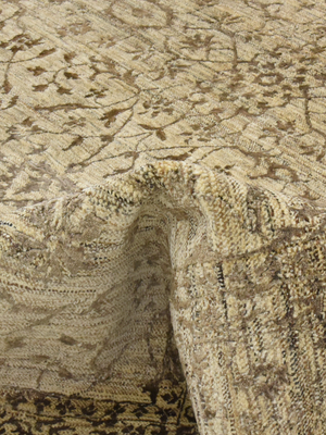 Brynna Hand-knotted Wool & Bamboo Silk Rug - Khaki