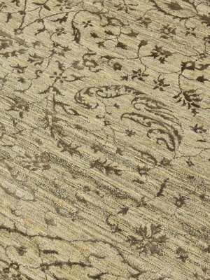Brynna Hand-knotted Wool & Bamboo Silk Rug - Khaki