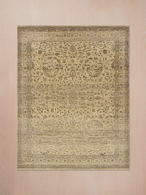 Brynna Hand-knotted Wool & Bamboo Silk Rug - Khaki