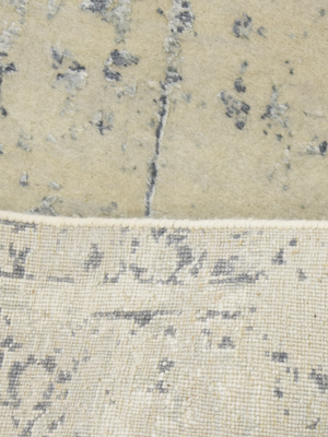 Toor Wool & Bamboo Silk Hand-Knotted Rug - Khaki
