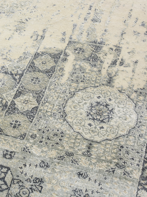 Toor Wool & Bamboo Silk Hand-Knotted Rug - Khaki