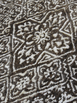 Marlo Hand-knotted Wool & Bamboo Silk Rug - Brown