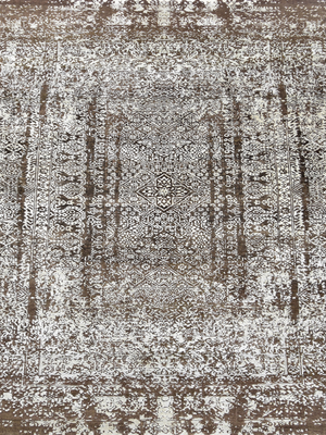 Marlo Hand-knotted Wool & Bamboo Silk Rug - Brown