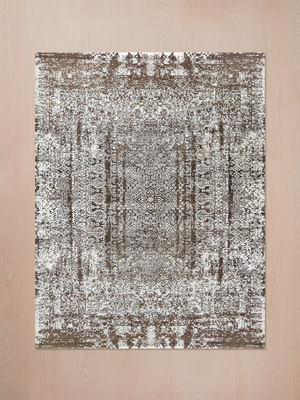 Marlo Hand-knotted Wool & Bamboo Silk Rug - Brown