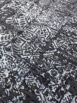 Ruvan Hand-knotted Wool & Bamboo Silk Rug - Charcoal