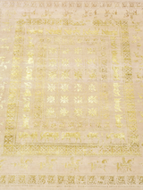 Umar Wool & Bamboo Silk Hand-Knotted Rug - Beige