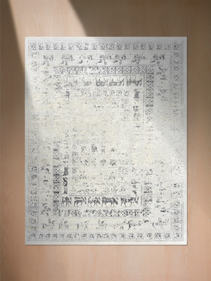 Umar Wool & Bamboo Silk Hand-Knotted Rug - Grey