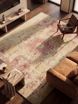 Mihir Wool & Bamboo Silk Hand-Knotted Rug - Rose