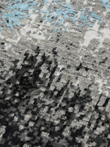 Arven Hand-Knotted Wool & Bamboo Silk Rug - Grey