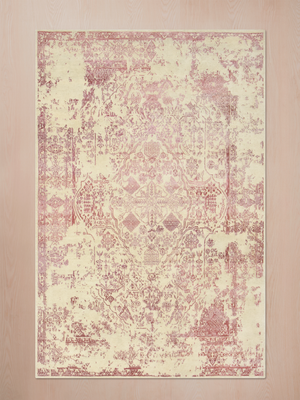 Shirin Rose Wool & Bamboo Silk Hand-Knotted Rug - Rose