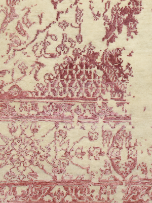 Shirin Rose Wool & Bamboo Silk Hand-Knotted Rug - Rose