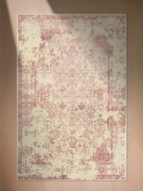 Shirin Rose Wool & Bamboo Silk Hand-Knotted Rug