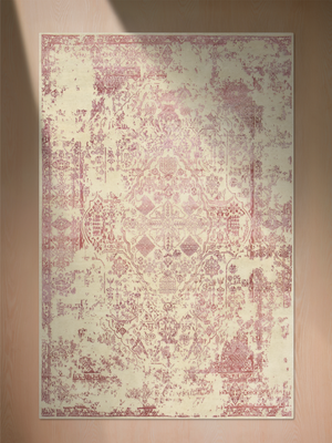 Shirin Rose Wool & Bamboo Silk Hand-Knotted Rug - Rose