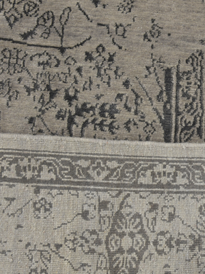 Voran Hand-knotted Wool & Bamboo Silk Rug - Charcoal