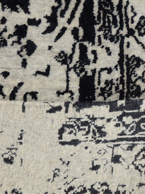 Elyth Hand-knotted Wool & Bamboo Silk Rug - Black
