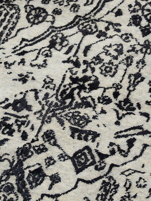 Elyth Hand-knotted Wool & Bamboo Silk Rug - Black