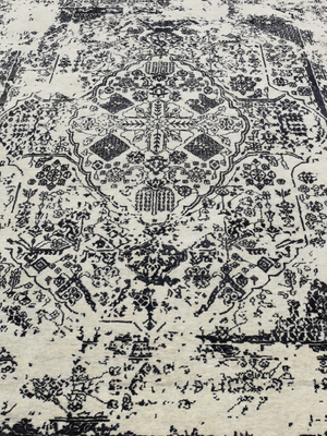 Elyth Hand-knotted Wool & Bamboo Silk Rug - Black
