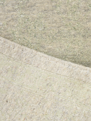 Clare Khaki Wool & Bamboo Silk Hand-Knotted Rug - Khaki