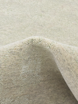 Clare Khaki Wool & Bamboo Silk Hand-Knotted Rug