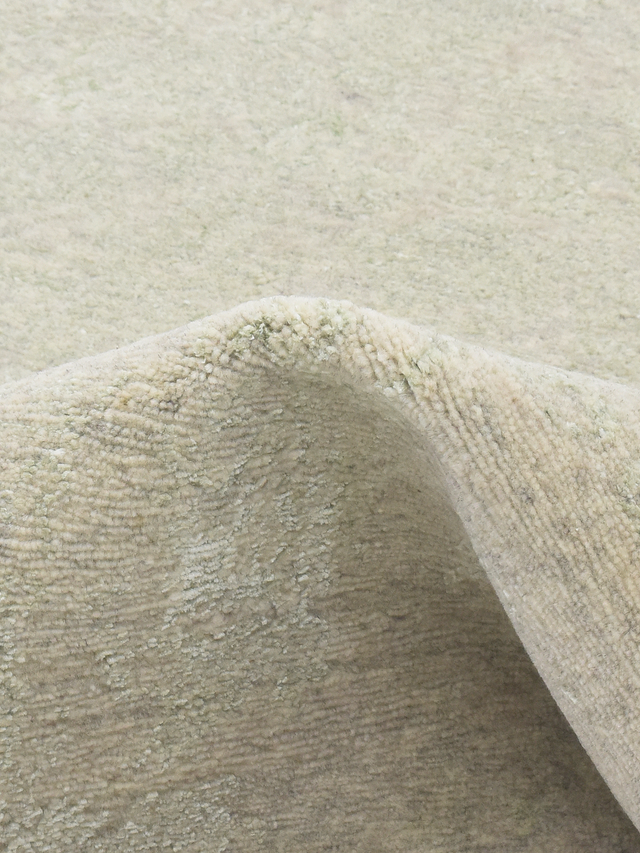 Clare Khaki Wool & Bamboo Silk Hand-Knotted Rug